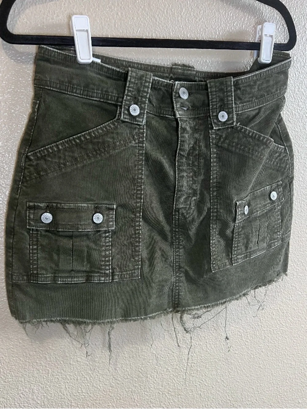 American eagle Olive Green Mini Skirt‎ summer size 8 stretch